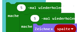 Calliope mini-Verschachtelte Schleifen