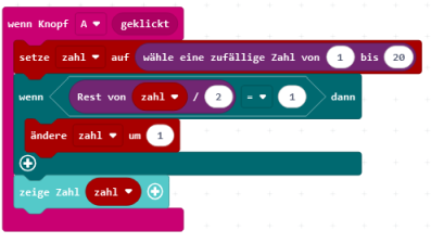 Calliope mini-Zufallszahlen